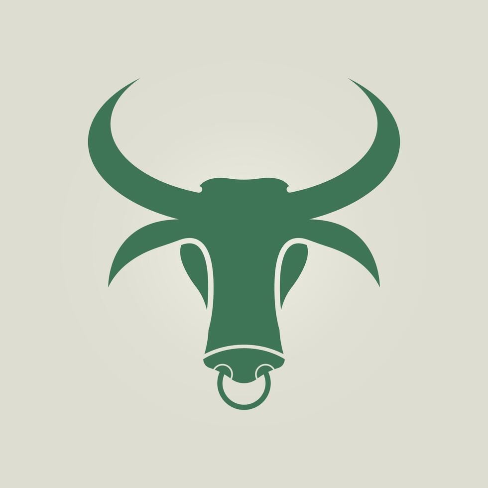 Bull head trendy artwork attractive abstract illustration colorful practical design vector