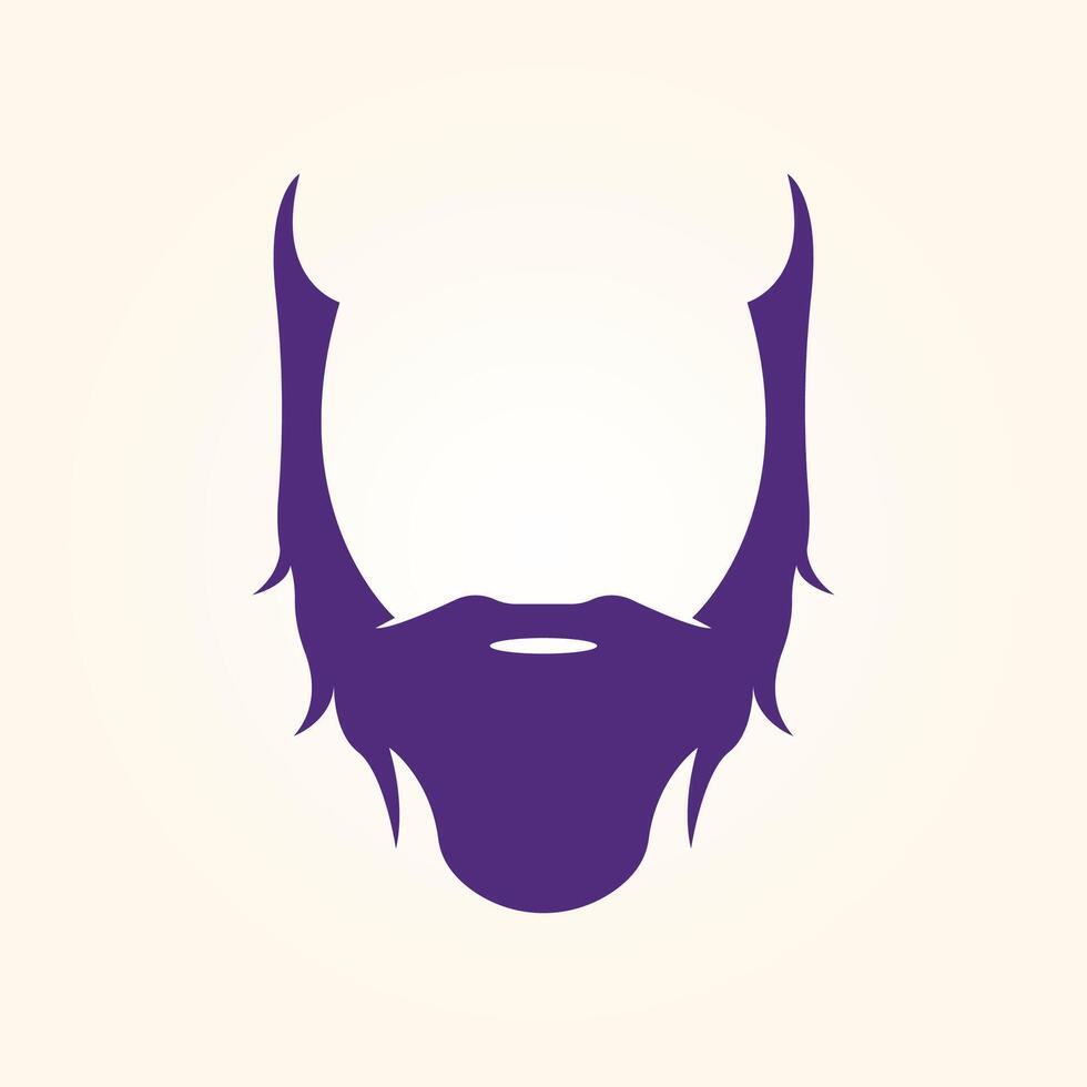 Beard trendy artwork lovely abstract illustration colorful practical design vector