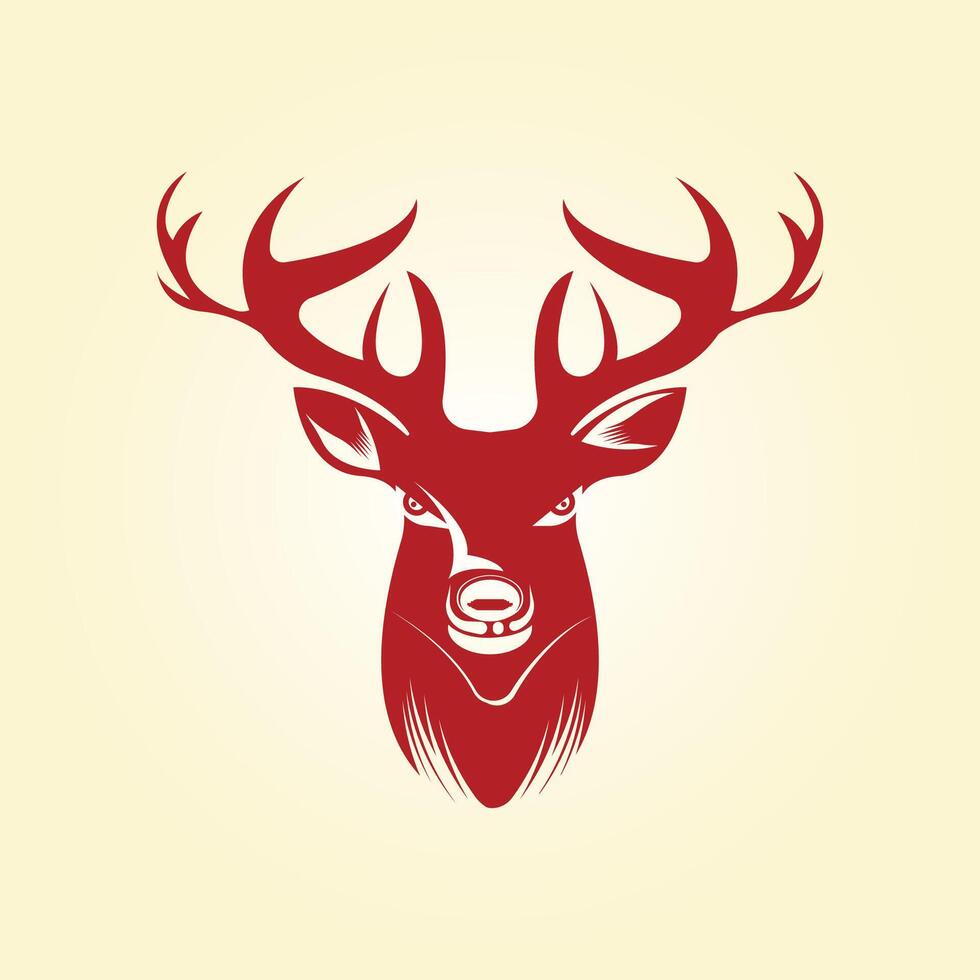 Deer head trendy artwork cute abstract illustration colorful practical design vector