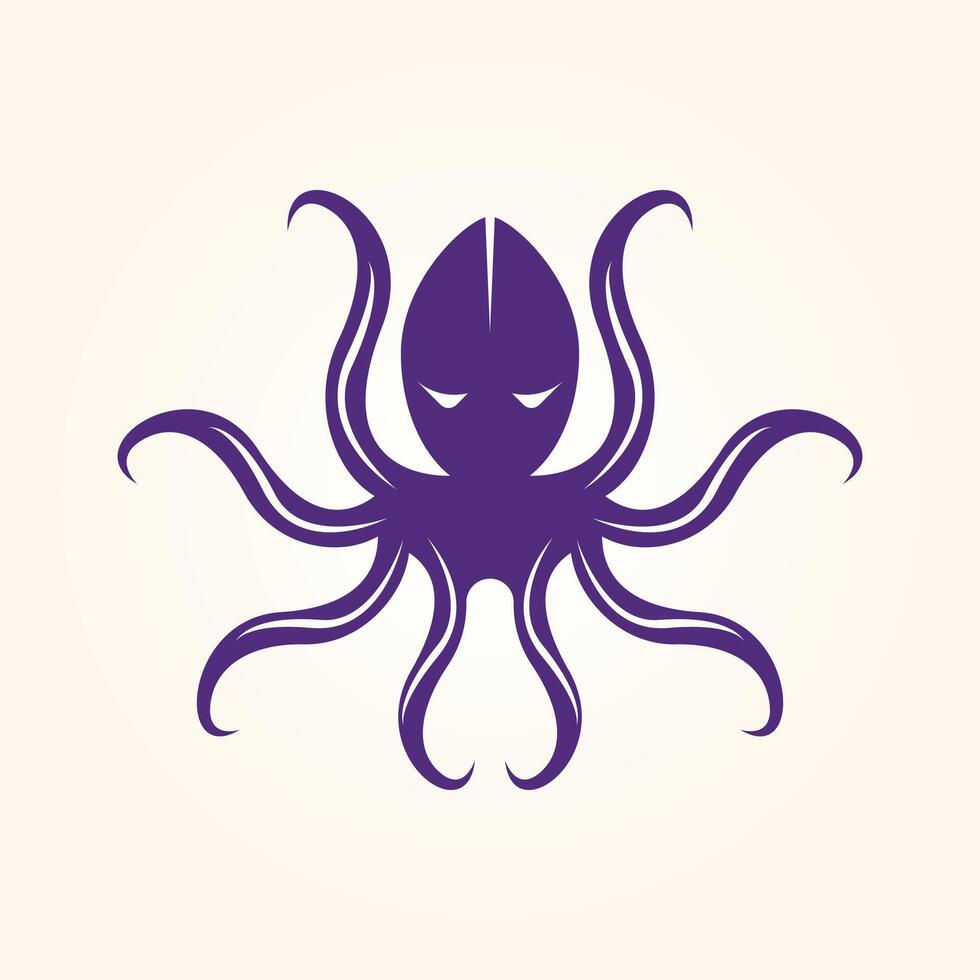 Octopus trendy artwork lovely abstract illustration colorful practical design vector