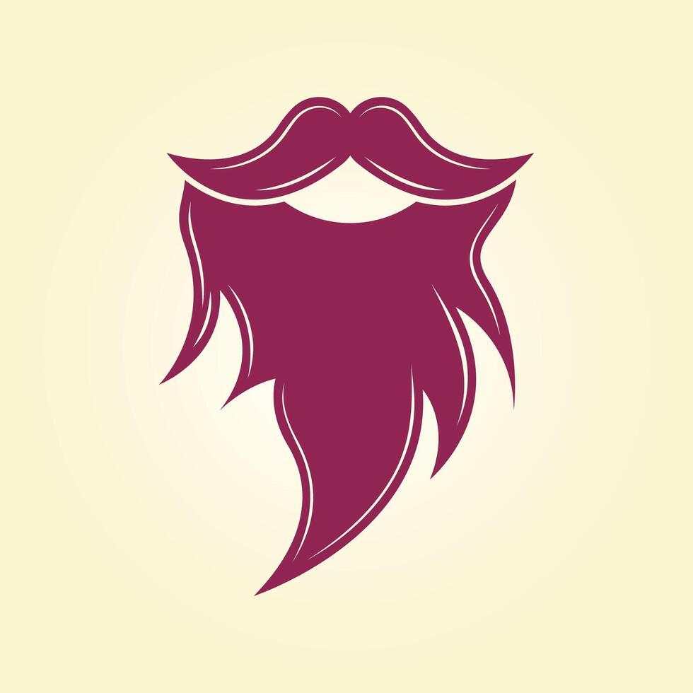 Long Beard trendy artwork gorgeous abstract illustration colorful practical design vector