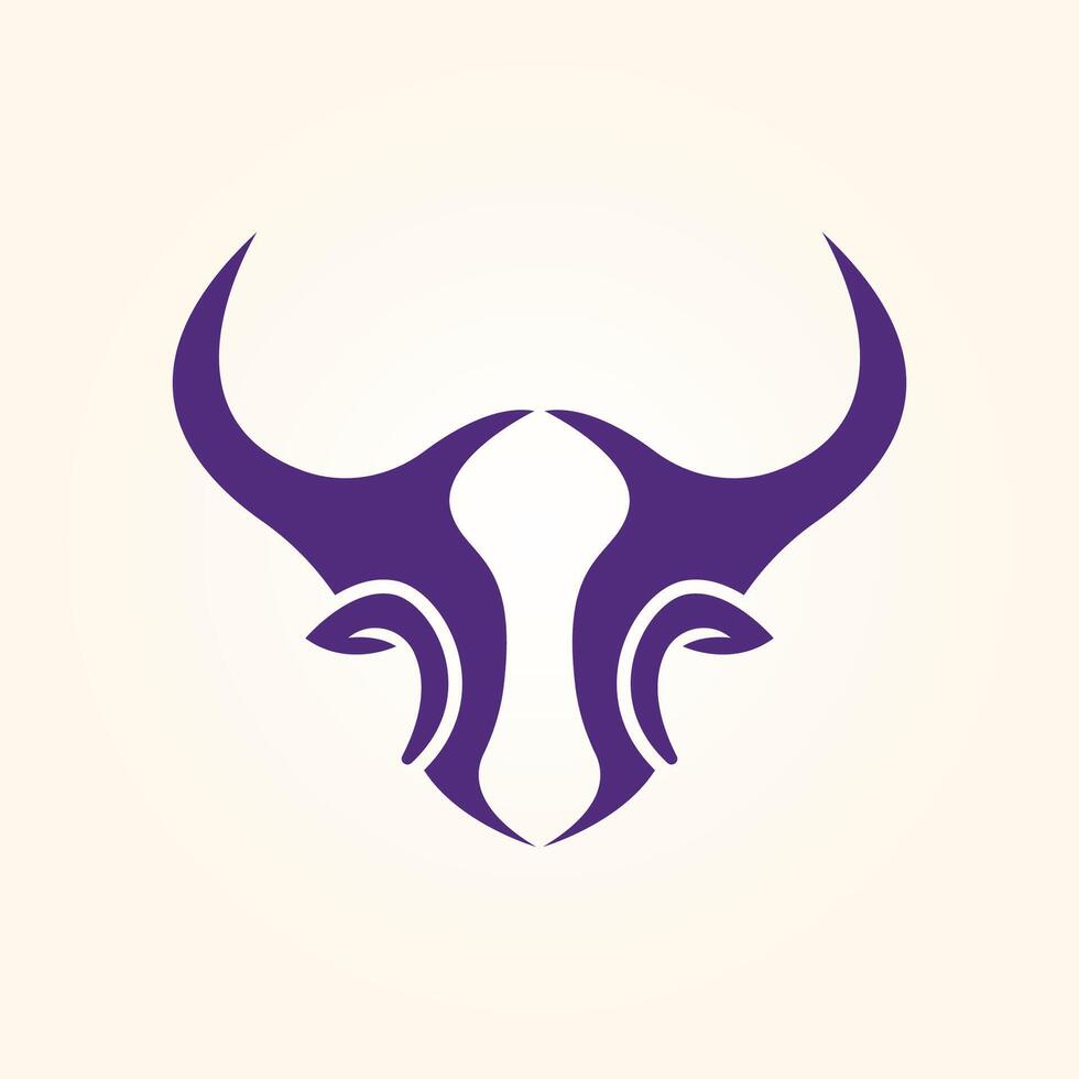 Bull head trendy artwork lovely abstract illustration colorful practical design vector