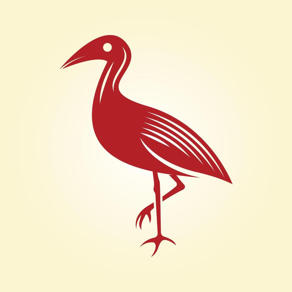 Bird trendy artwork cute abstract illustration colorful practical design vector