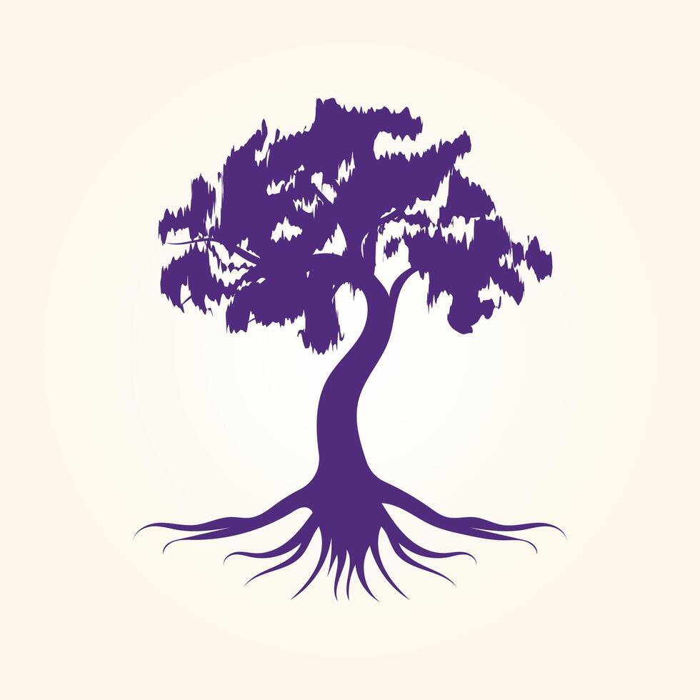Tree trendy artwork lovely abstract illustration colorful practical design vector