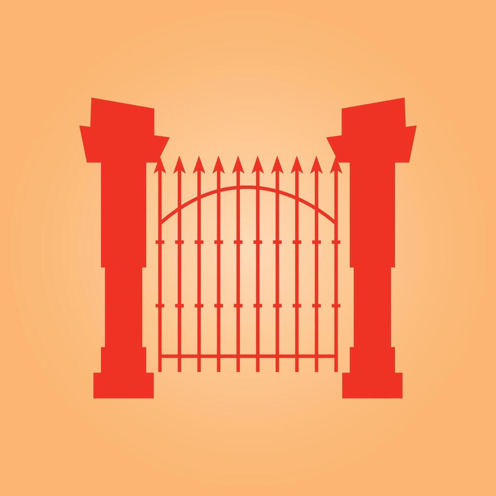 Cemetery fence trendy artwork perfect abstract illustration colorful applicable design vector