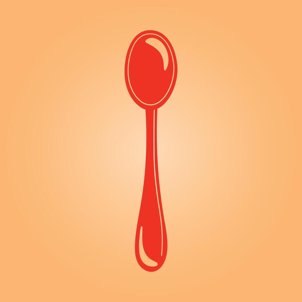 Spoon trendy artwork perfect abstract illustration colorful applicable design vector