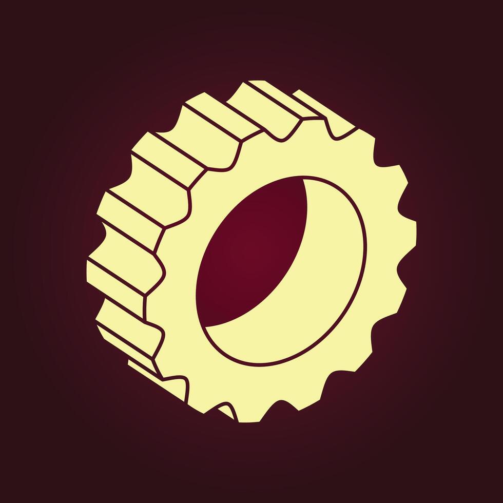 Machine gear trendy artwork ravishing abstract illustration colorful applicable design vector