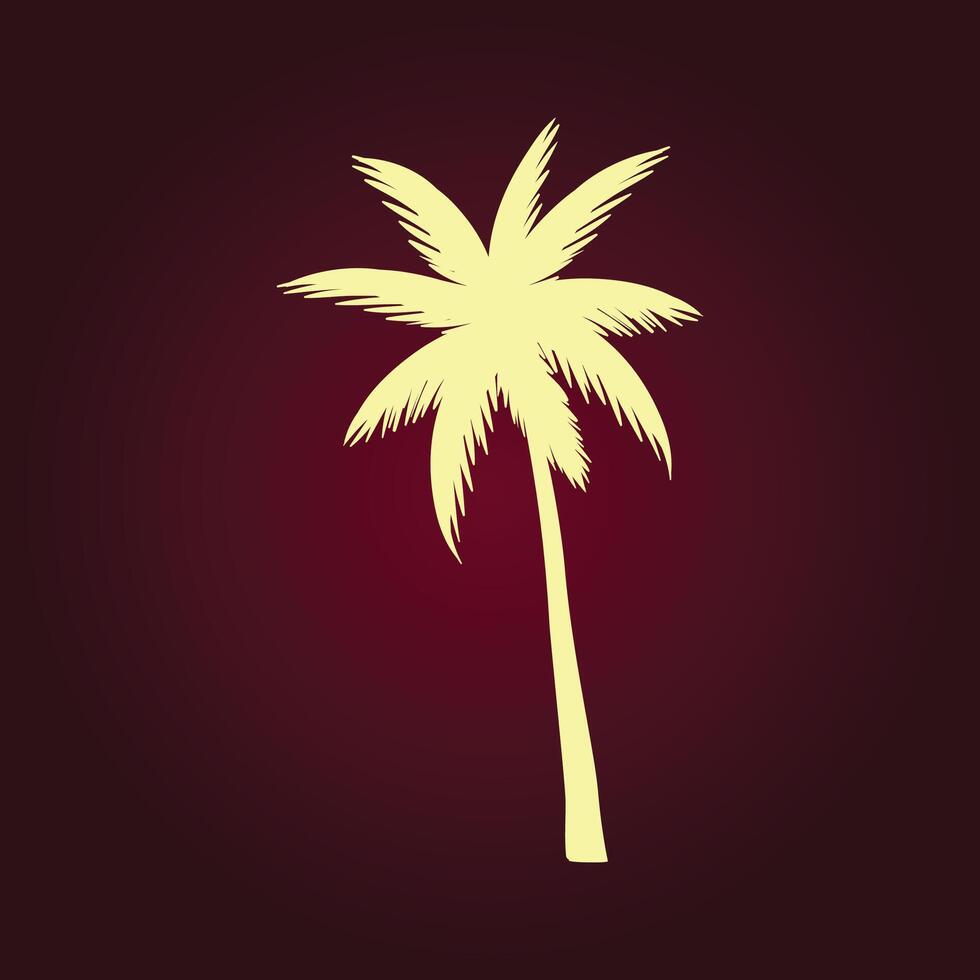 Tree palm trendy artwork ravishing abstract illustration colorful applicable design vector