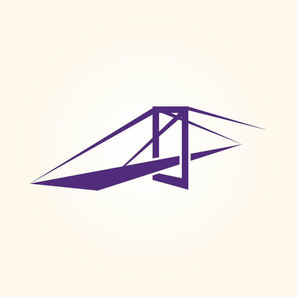 Smart Bridge trendy artwork lovely abstract illustration colorful practical design vector