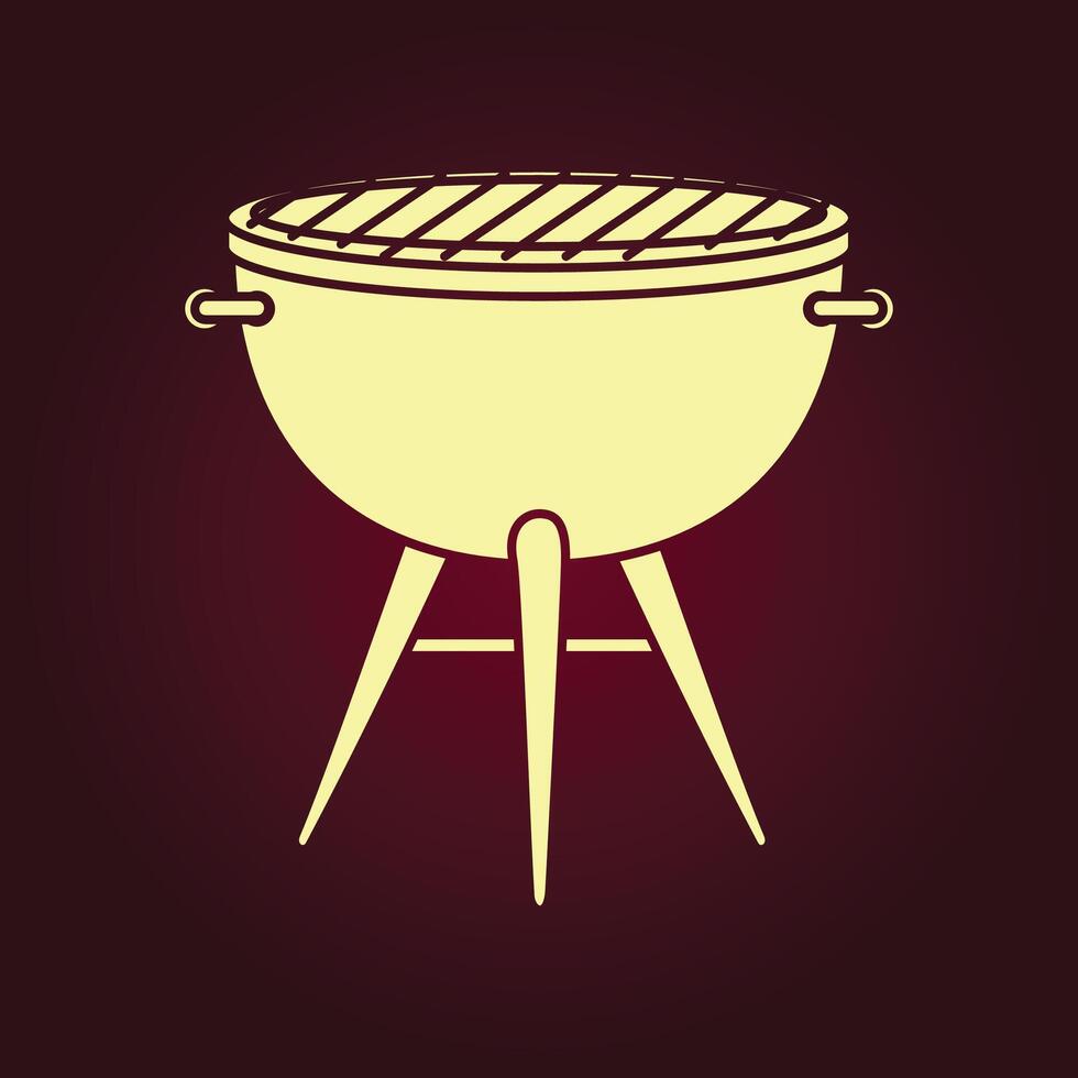Oven barbecue trendy artwork ravishing abstract illustration colorful applicable design vector