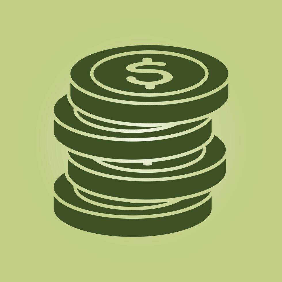 Money coins trendy artwork ravishing abstract illustration colorful applicable design vector