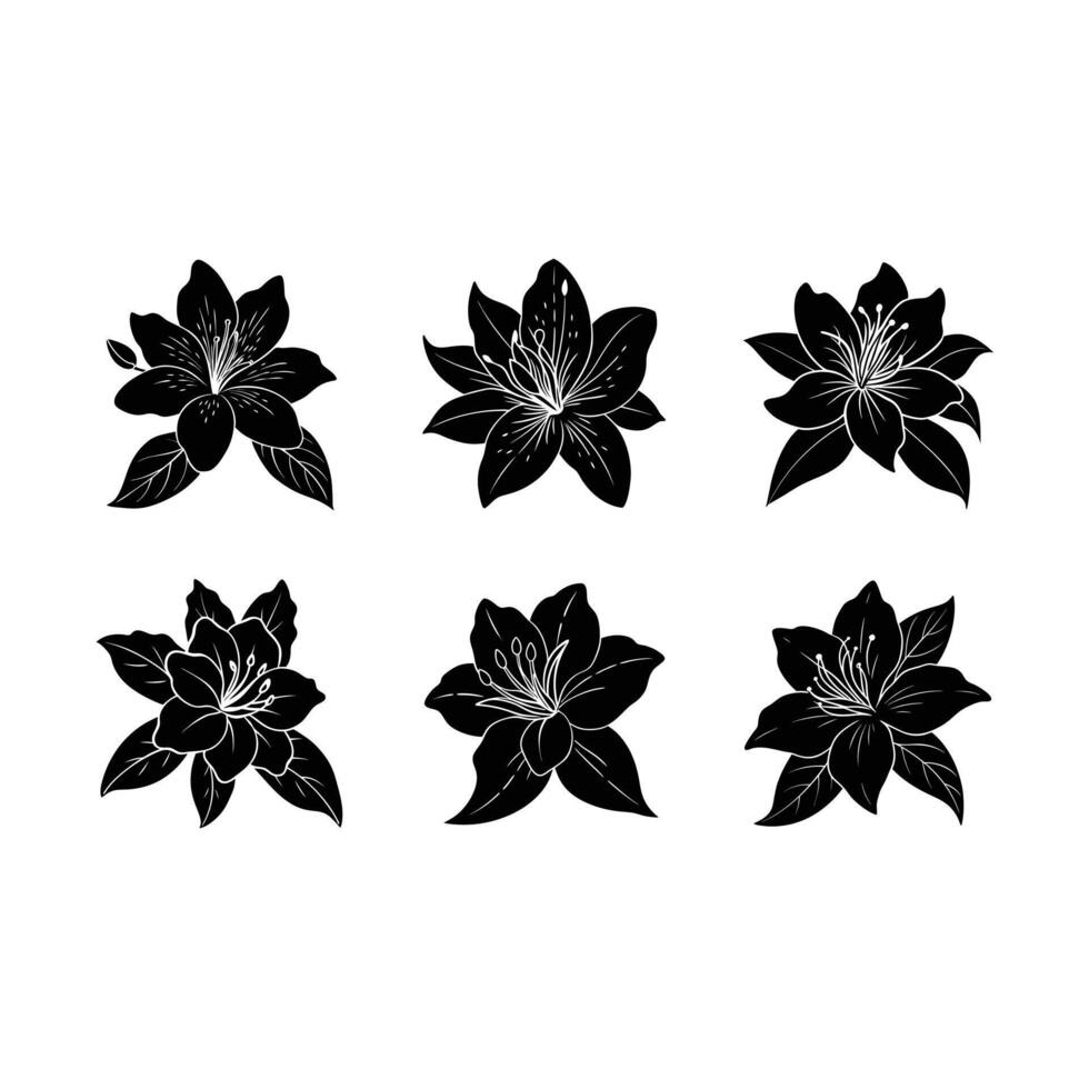 Azalea Stunning Line Art Design Files for Graphic Designers vector