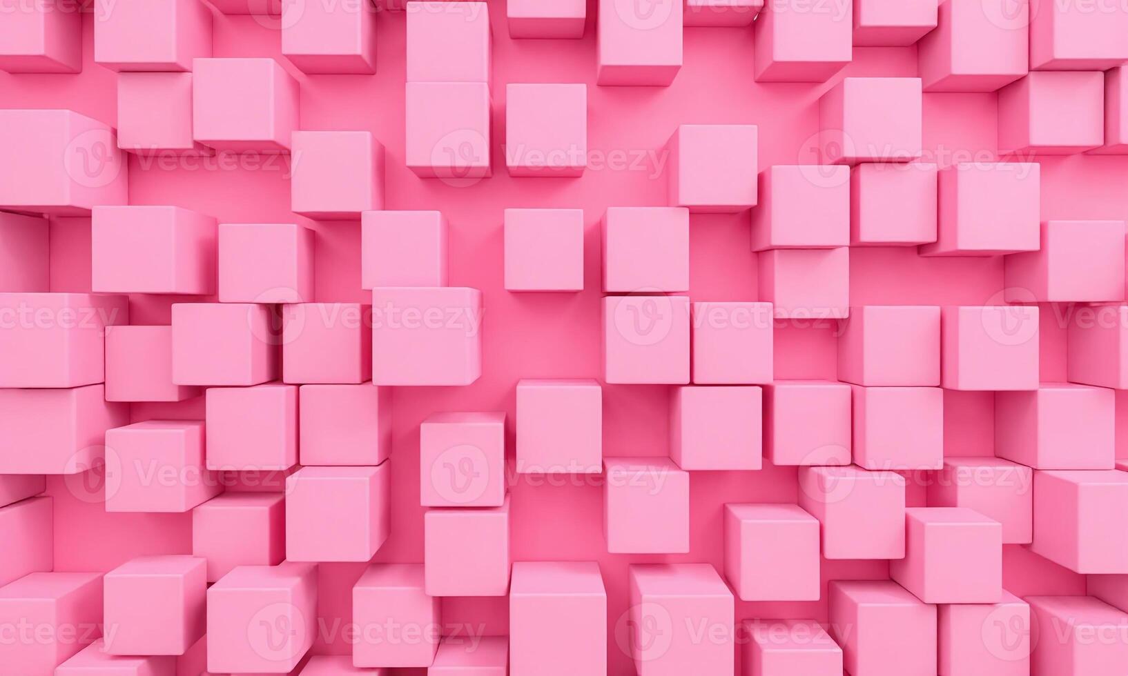 Random shifted pink cube boxes block background wallpaper photo