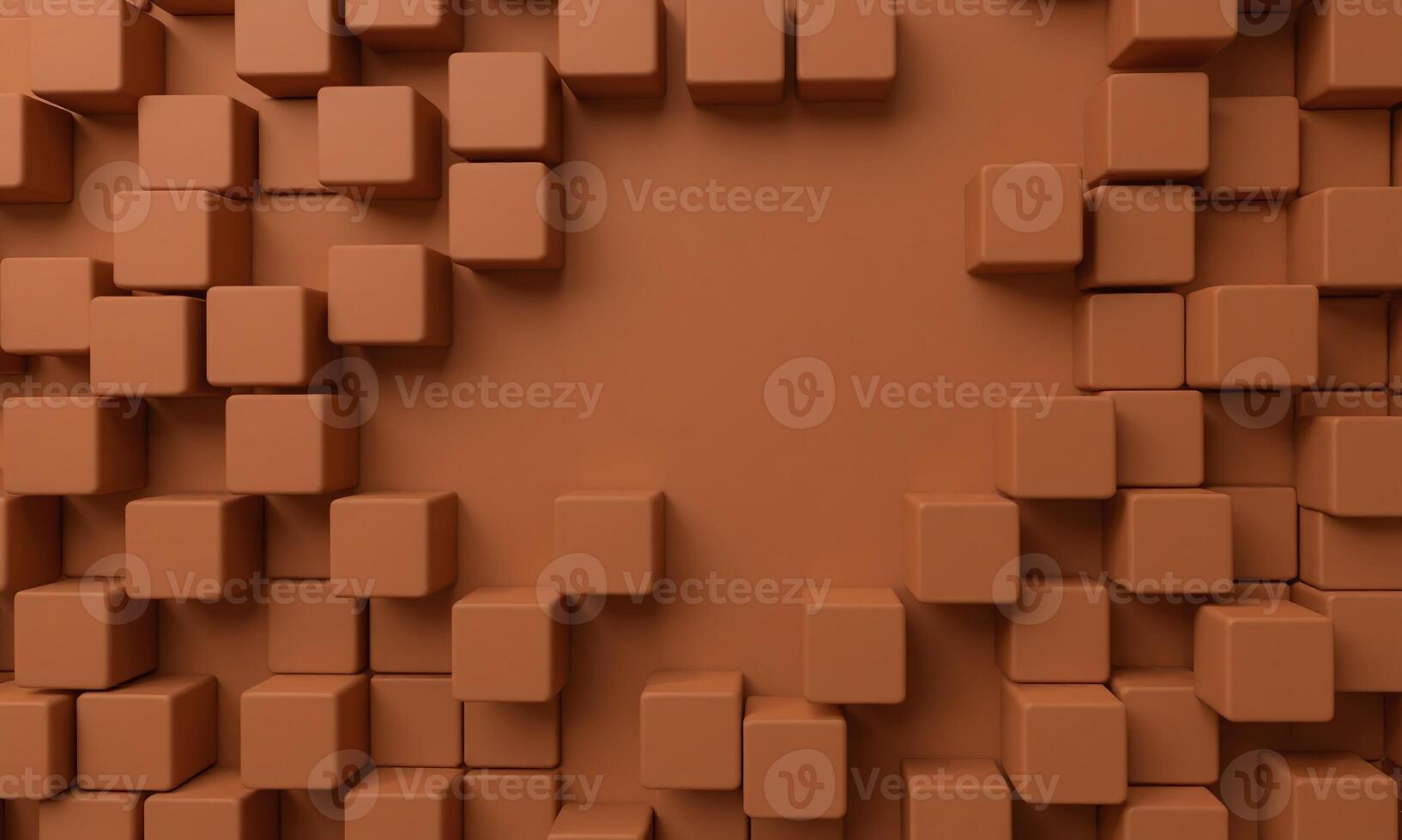 Random shifted brown cube boxes block background wallpaper photo