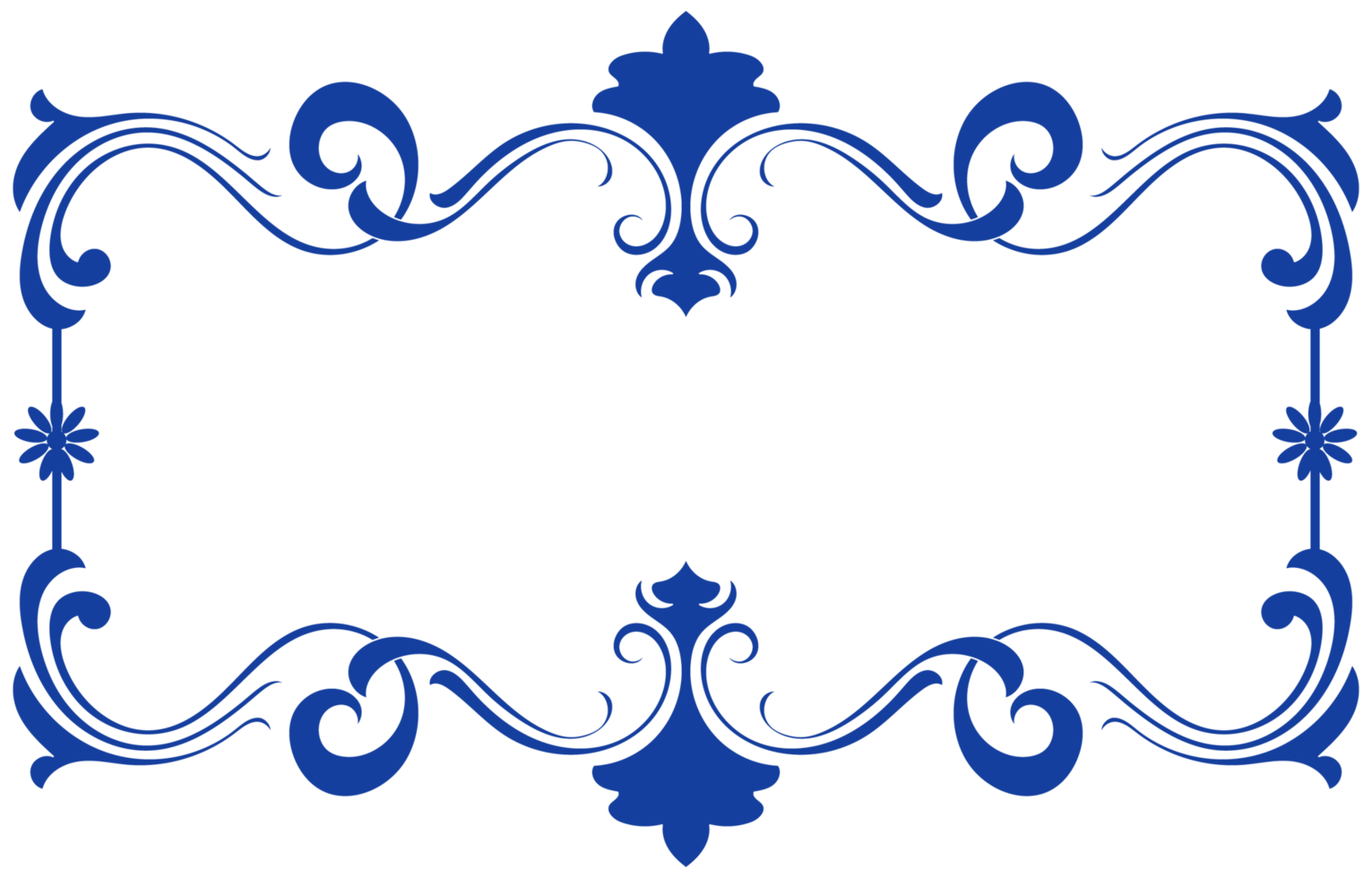 vintage blue vintage frame lines For graphics card png