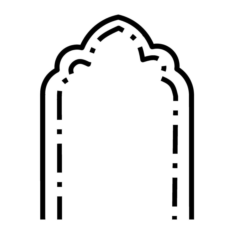 Minimalist Frame Architecture Design, Arabic or Egyptian Style Door or Window Frame Design, Line Design vector