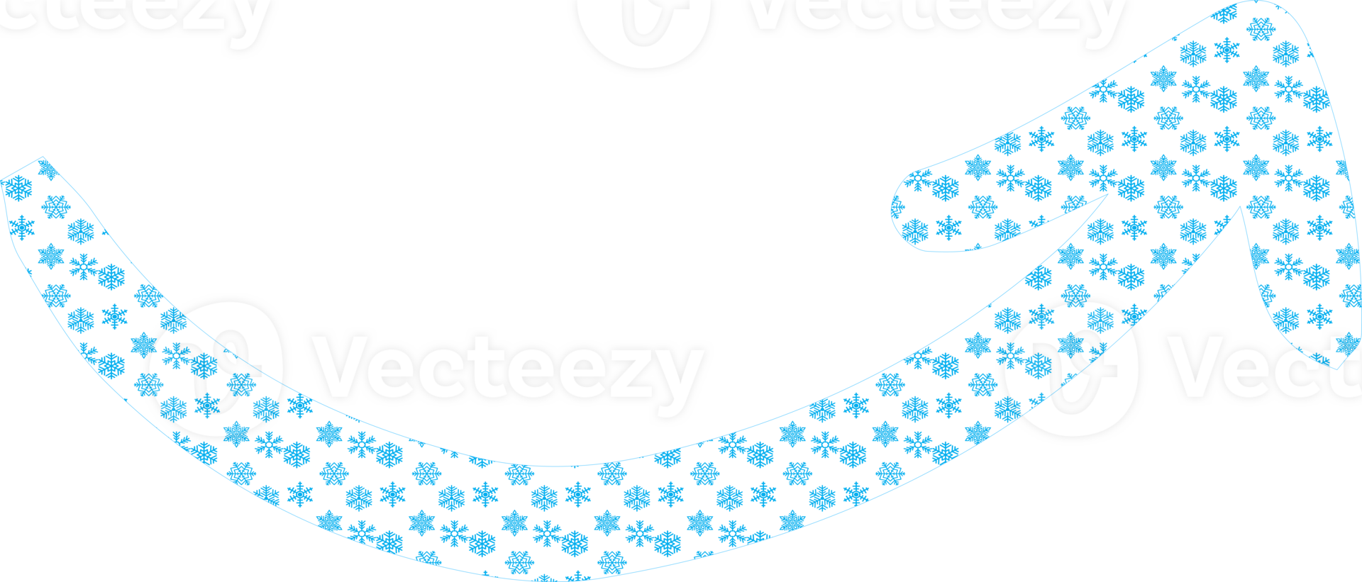 Arrow with snowflake design background. png