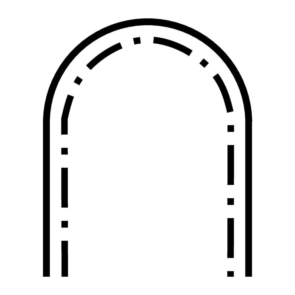Arched Door and Window Frame Architectural Design, Middle Eastern Style Door or Window Frame Design, Line Icon Design vector