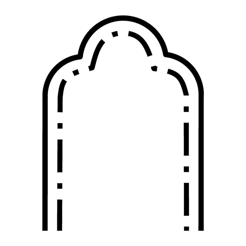 Middle Eastern Style Window Frame Architectural Design, Arabic and Indian Style Door or Window Frame Design, Line Design vector