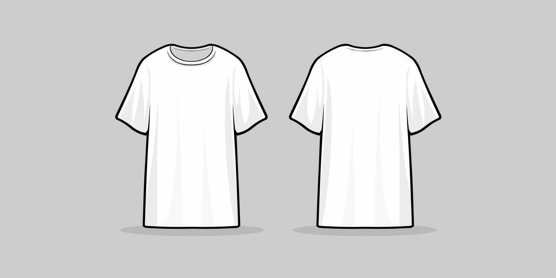 White Tshirt Mockup Design Template vector