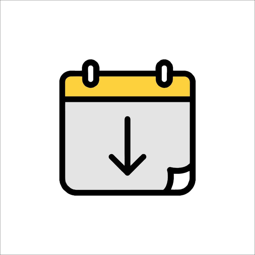 Download calendar icon illustration vector