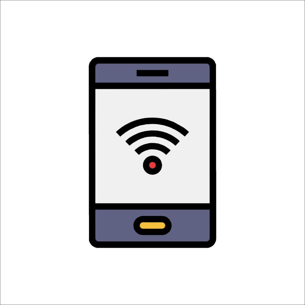 A phone with wifi icon on it vector