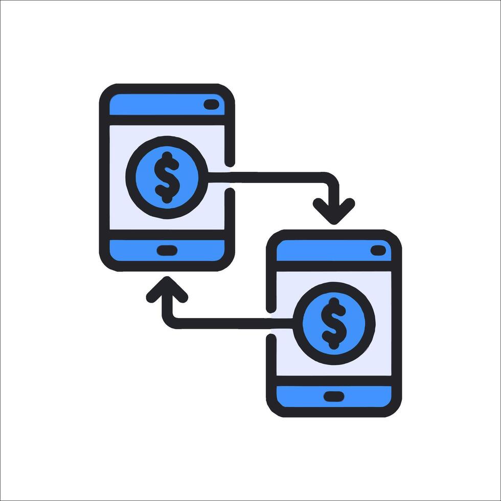 Mobile payment icon illustration vector