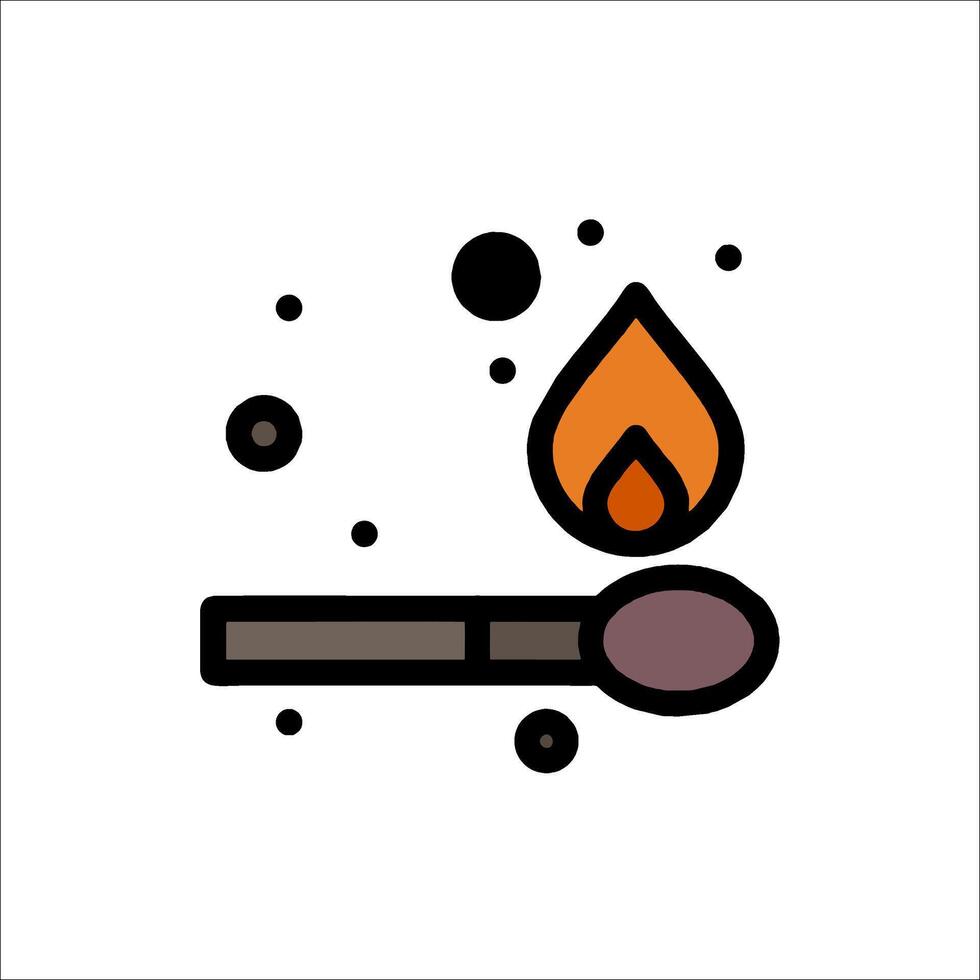 A brush with a flame on it and a candle vector