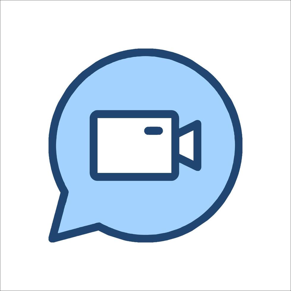 chat icon with a camera in a speech bubble vector