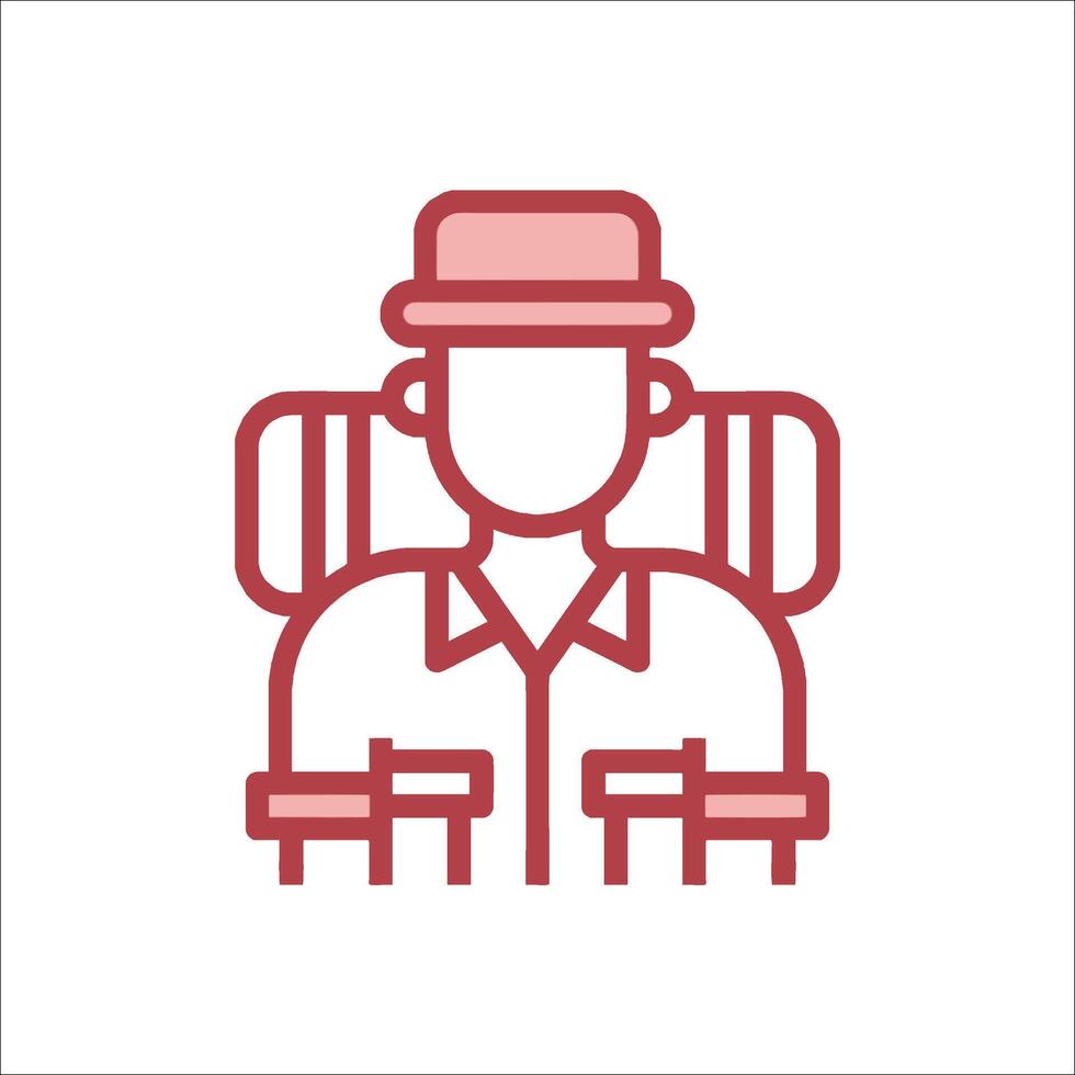 A man in a hat and suit is holding a bag vector