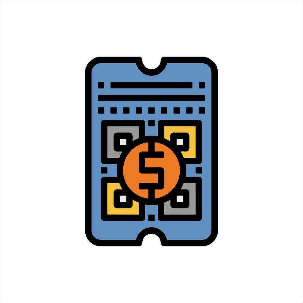 A qr code icon with a dollar sign vector