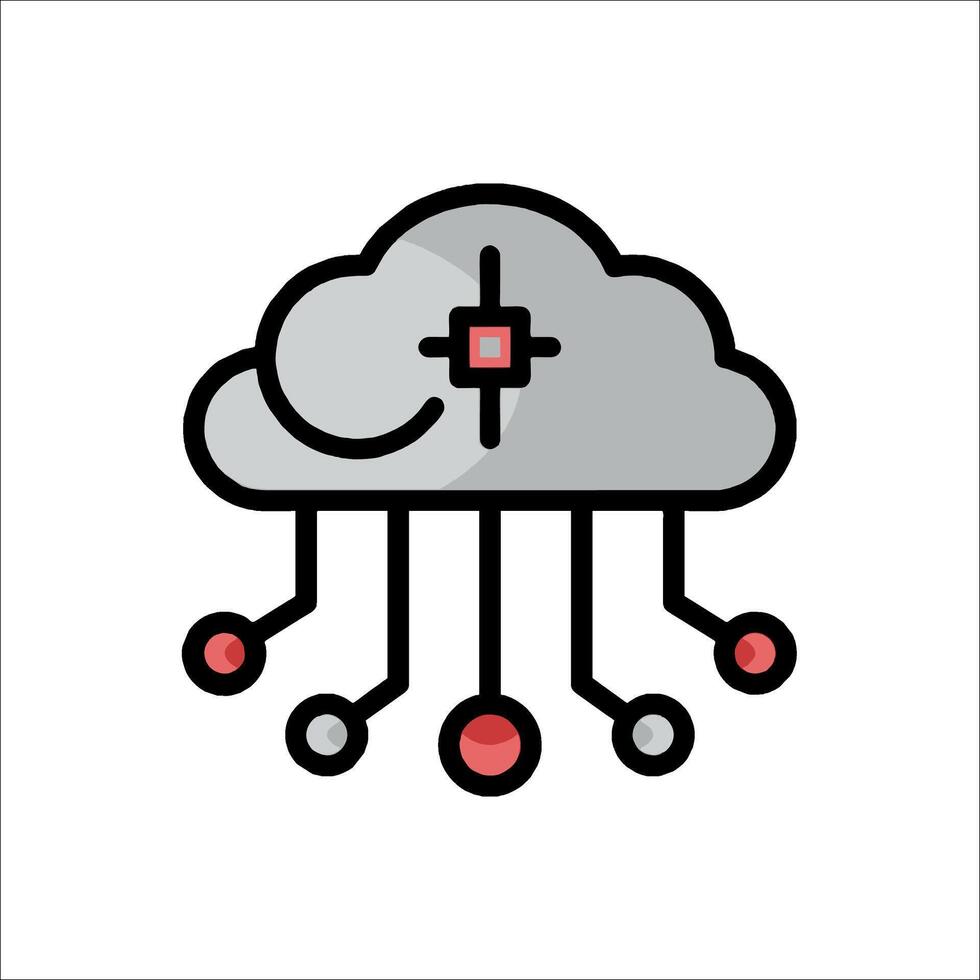 Cloud computing icon vector