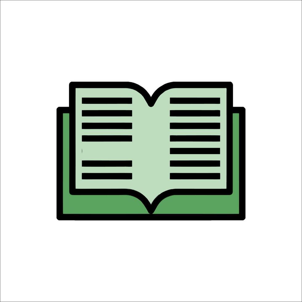 An open book icon on a white background vector