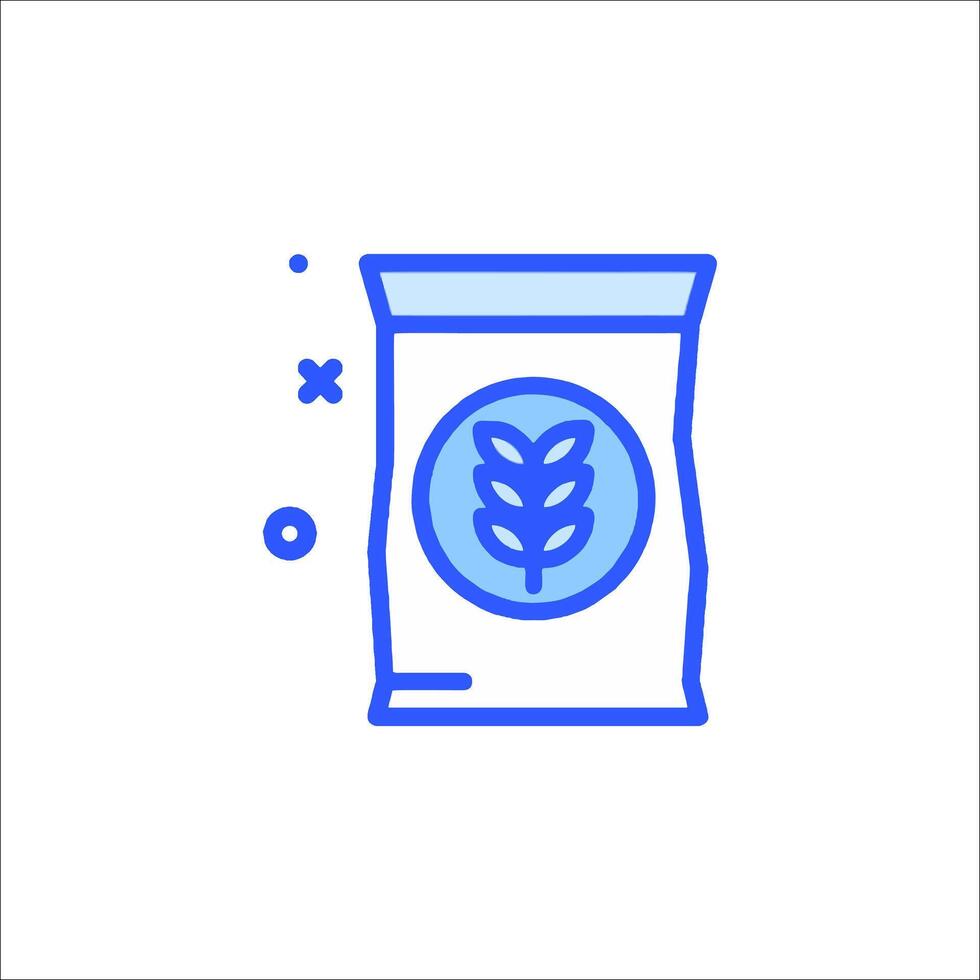 A bag of flour icon vector