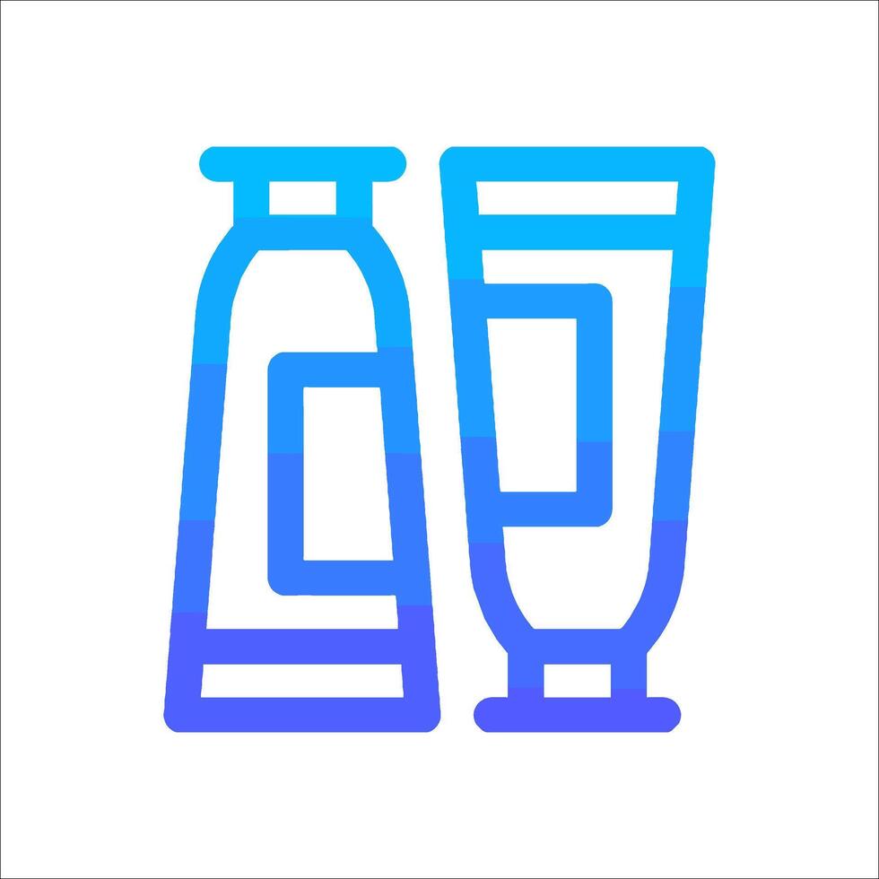Two bottles of shampoo and conditioner on a white background vector