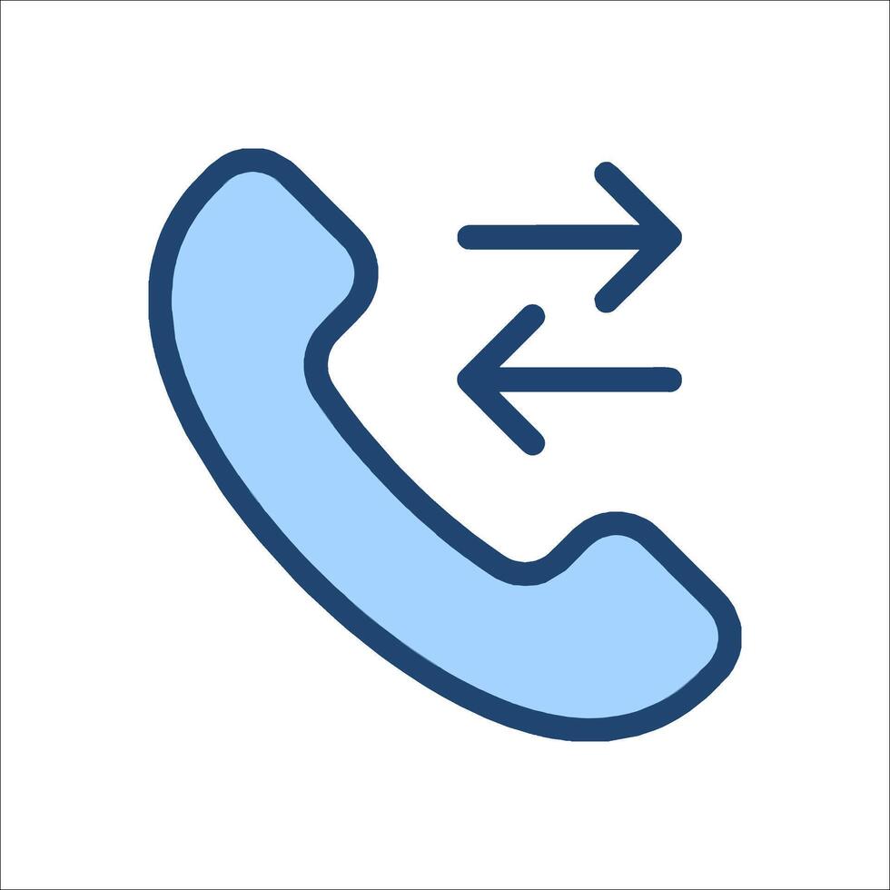 A phone icon with arrows pointing to it vector