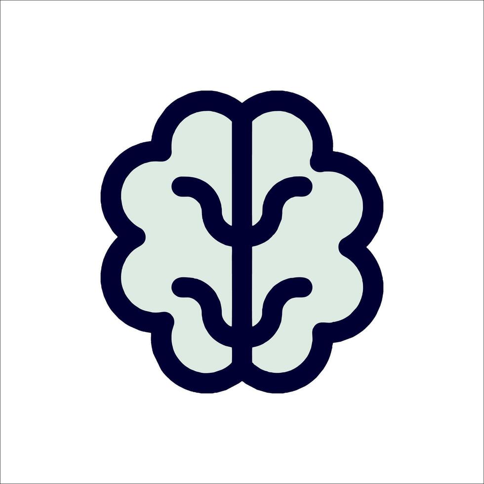 A brain icon on a white background vector