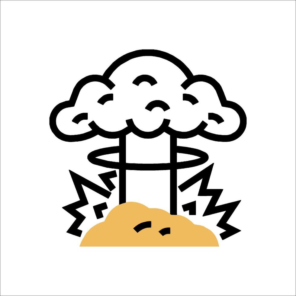 A cartoon bomb with a cloud over it vector