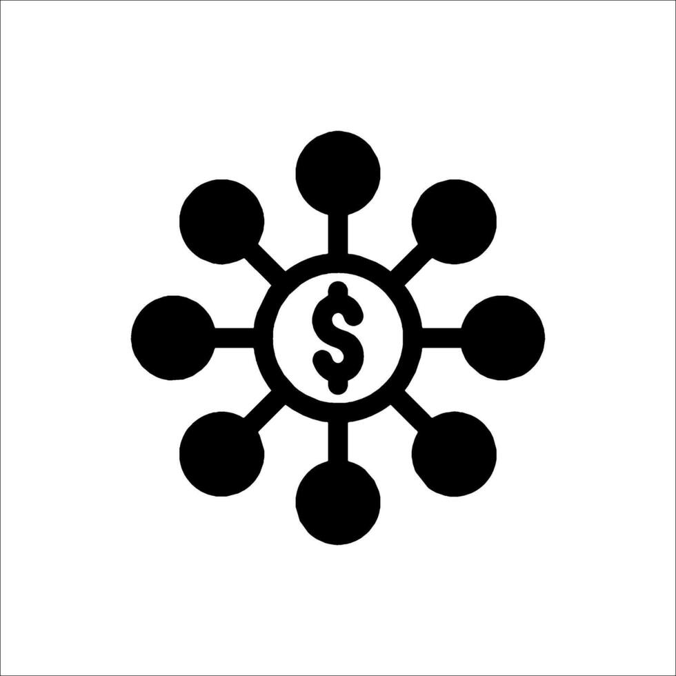 A dollar sign icon on a white background vector