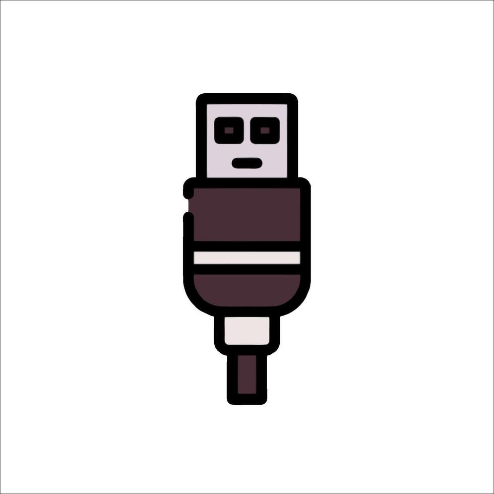 Usb cable icon vector