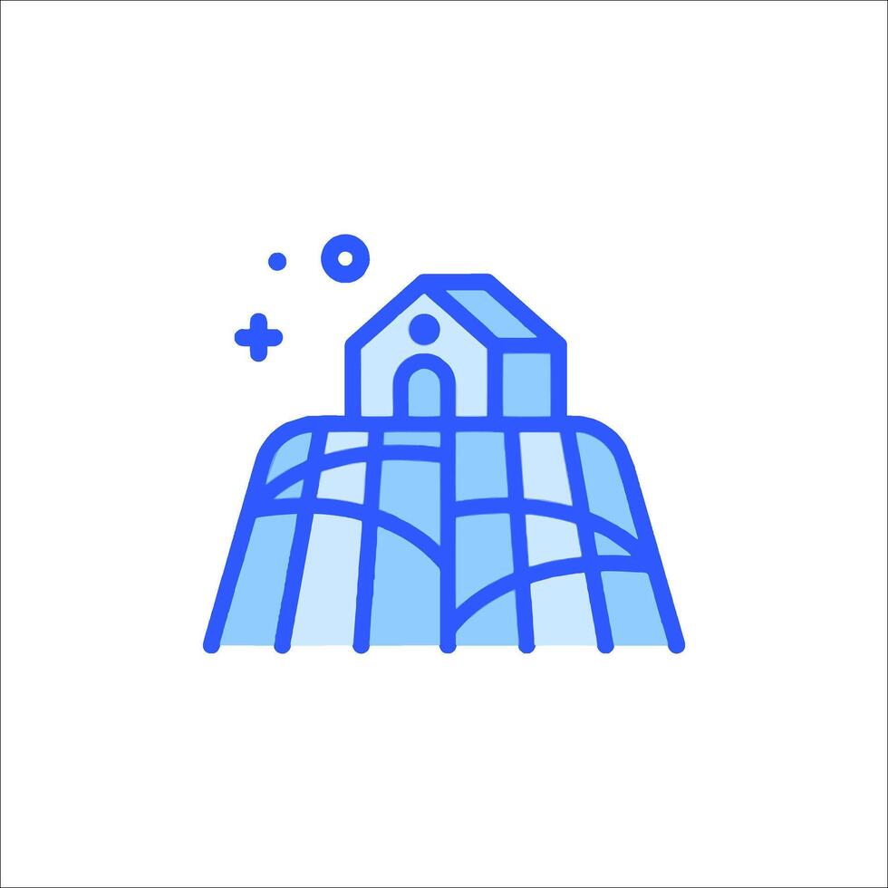 A house with a roof and a sign that says home vector