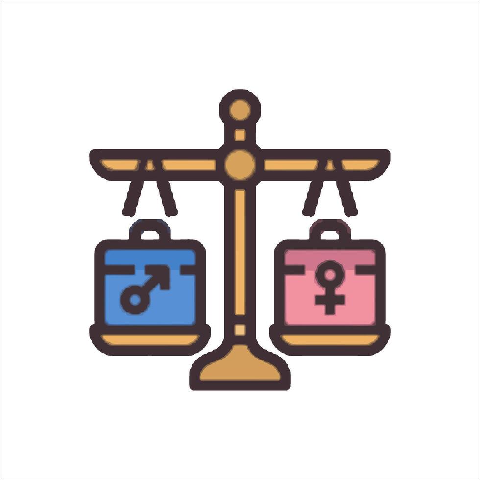 Gender equality icon vector
