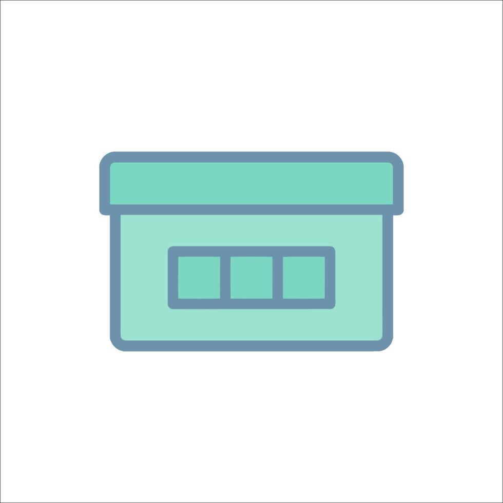 A box with a window on it vector