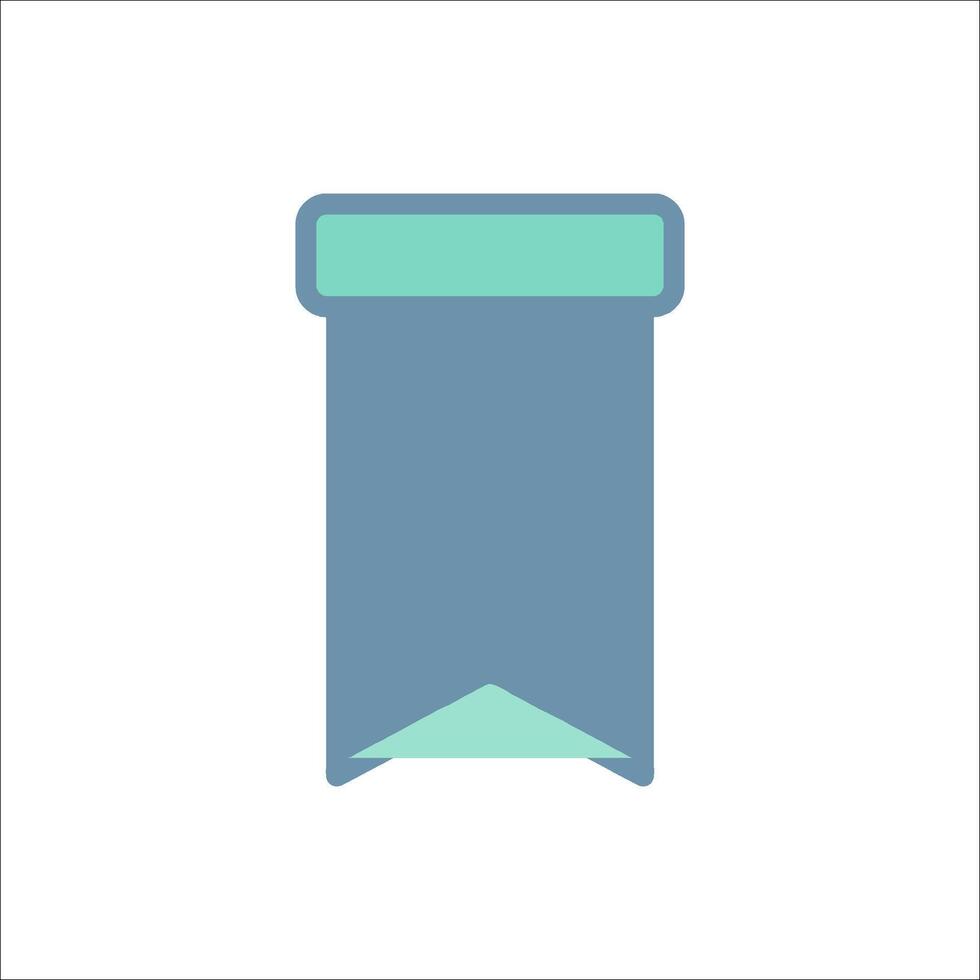 A blue and green paper roll icon vector