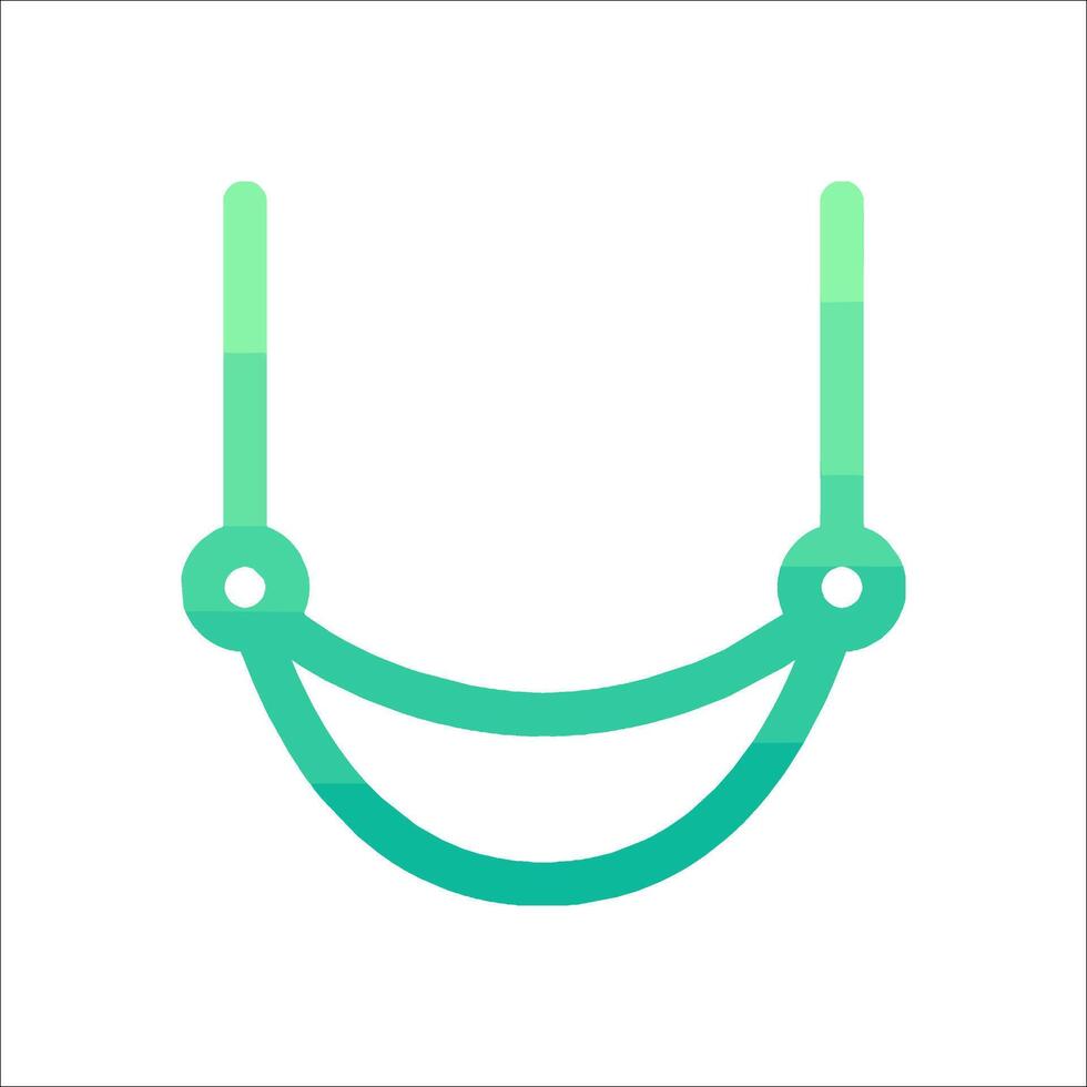 A green and blue logo for a baby swing vector