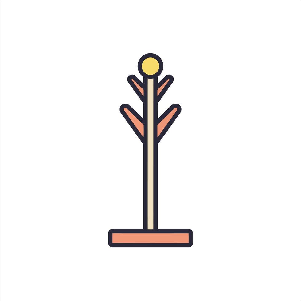 A tree with a ball on top of it vector