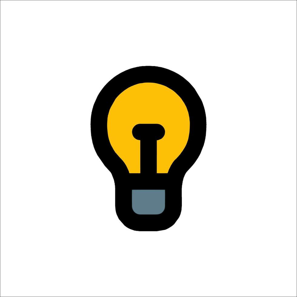 A light bulb icon on a white background vector