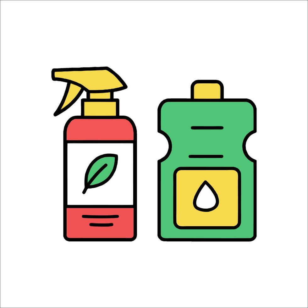 illustration of cleaning products vector