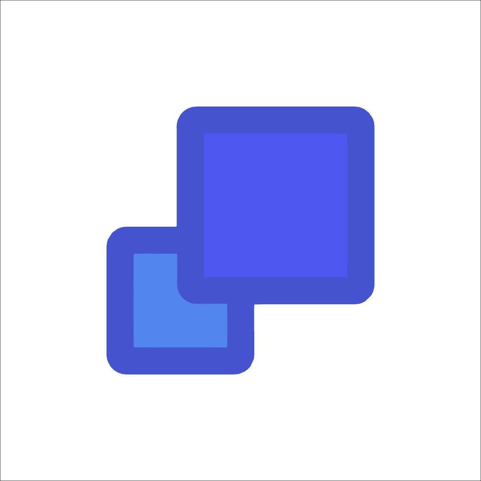 A blue square with a blue square in the middle vector
