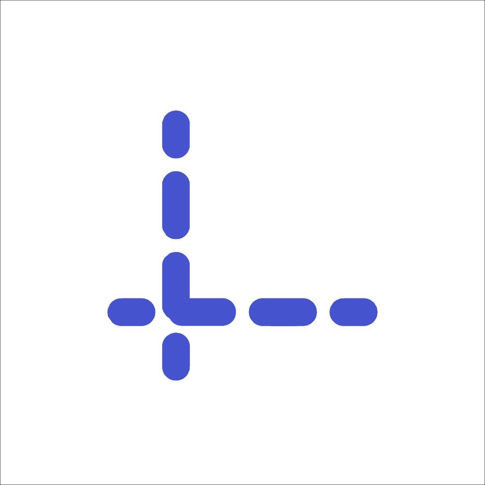 The letter l is shown in blue on a white background vector
